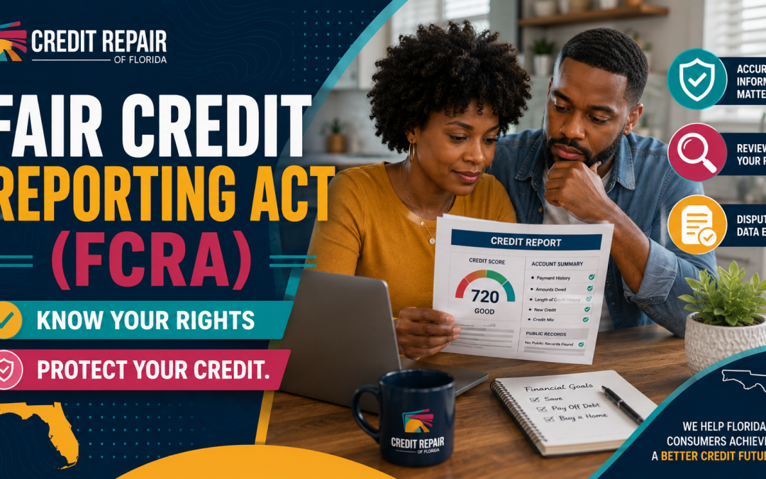 Florida consumers reviewing a credit report while learning about their rights under the Fair Credit Reporting Act (FCRA).Understanding your rights under the Fair Credit Reporting Act can help you identify and dispute inaccurate information on your credit report.