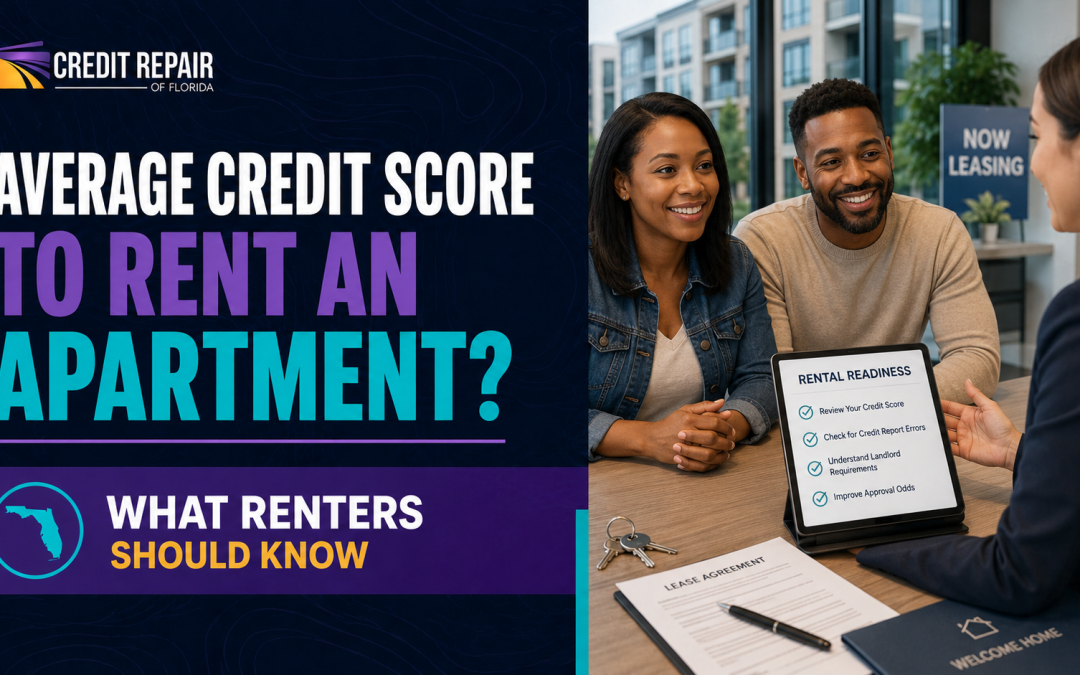 Black couple meeting with a rental consultant to discuss the average credit score needed to rent an apartment.